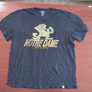47 Brand Navy Notre Dame Short Sleeve Tee
